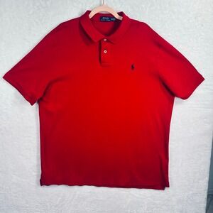Polo Ralph Lauren Polo Shirt Mens XXL Red Short Sleeve Pony Logo 1360
